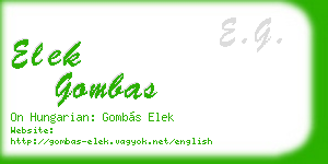 elek gombas business card