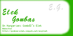 elek gombas business card